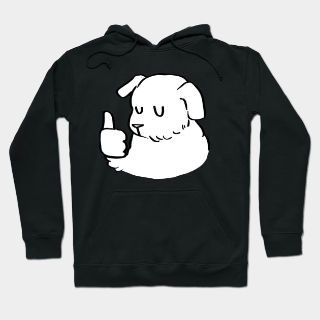 Thumbs Up Dog Hoodie by bbluekyanite